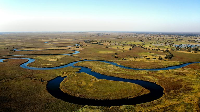 Okavango photographic safari aerial