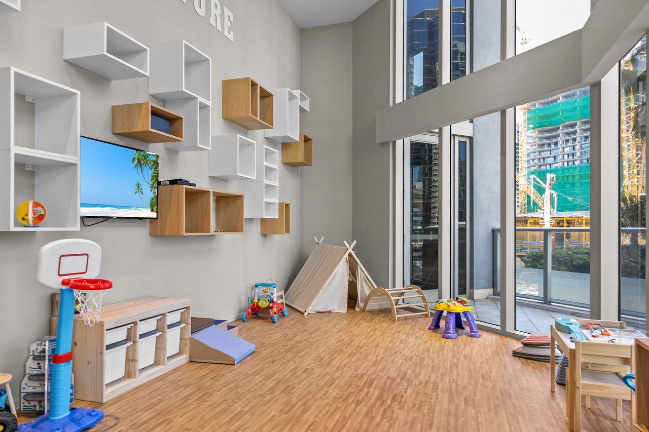 A children's playroom in the building