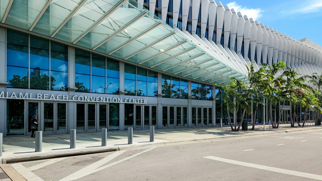 The Miami Beach Convention Center, where Art Basel Miami Beach holds its 2026 edition from 4 to 6 December