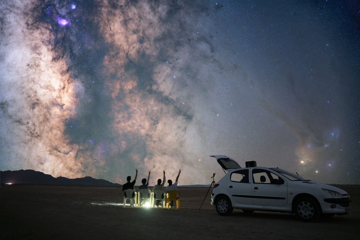 A bush dinner under the Milky Way