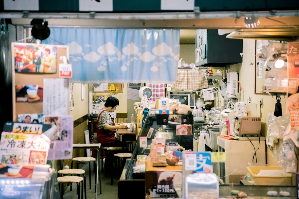 A kaiseki counter in Minami, reserved entirely