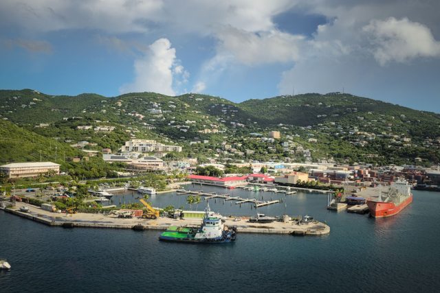 Sunset from a private villa above Charlotte Amalie