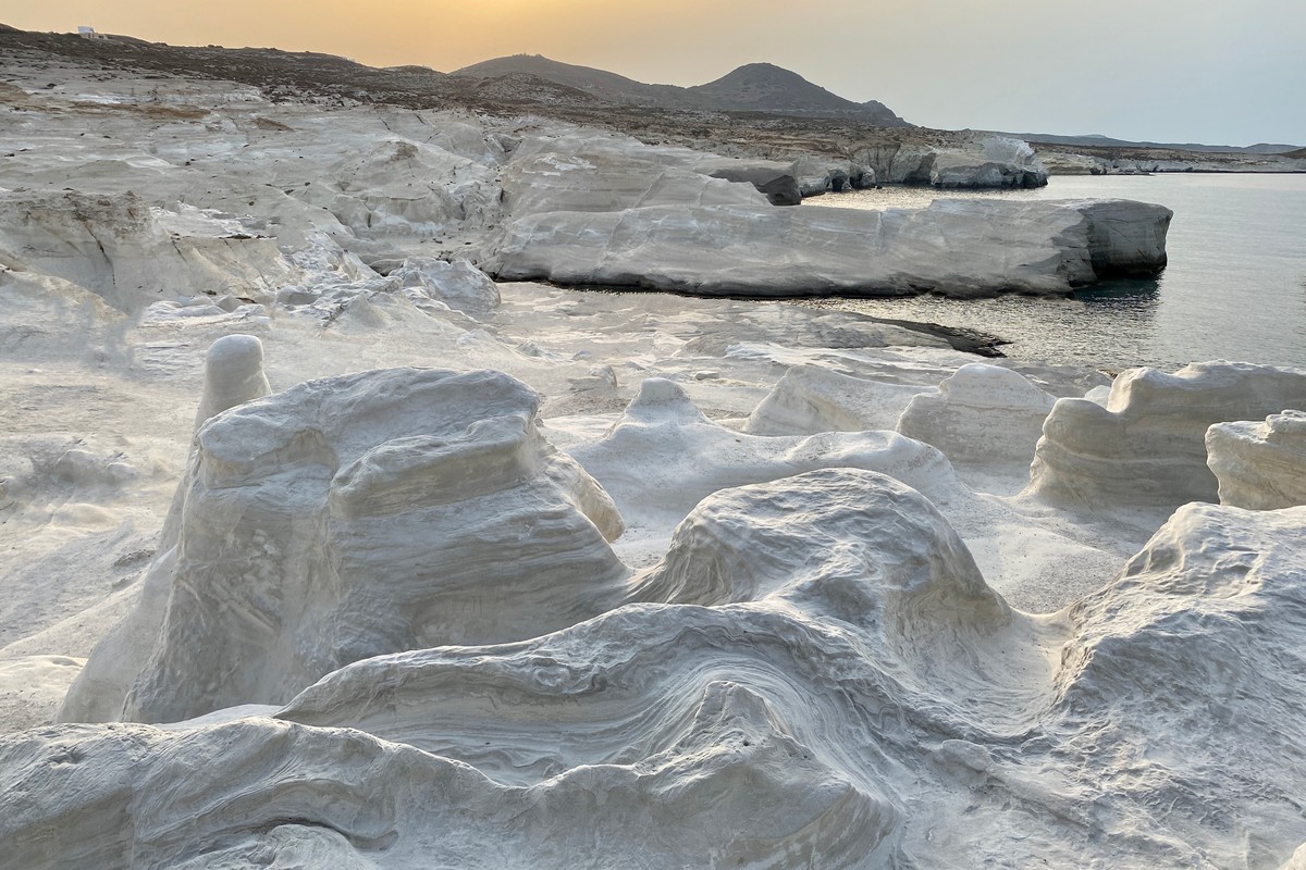 Sarakiniko at first light, alone