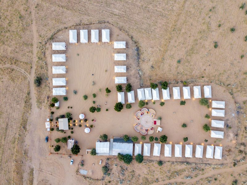 Un campamento reservado para un solo grupo