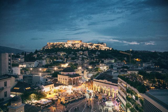 Una cena fuera de horario en Monastiraki